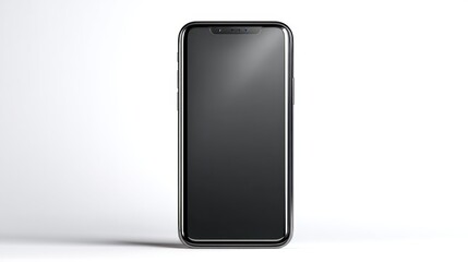 A contemporary smartphone stands upright against a plain background showcasing its smooth edges and minimalist style appealing to tech enthusiasts and designers alike.