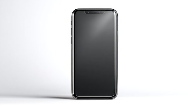 A contemporary smartphone stands upright against a plain background showcasing its smooth edges and minimalist style appealing to tech enthusiasts and designers alike.
