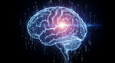 Human Brain Neural Network Digital Technology Concept Cerebral Cortex Artificial Intelligence Neurology Thinking Innovation Future 3d Rendering