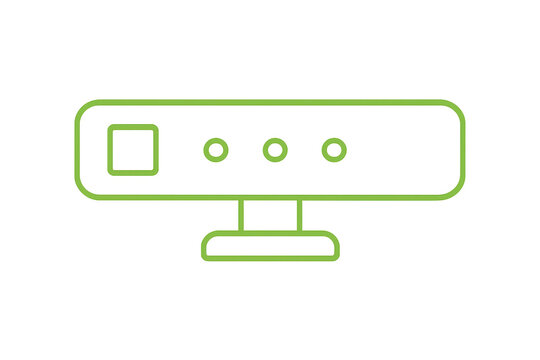Outline of Kinect sensor for Xbox gaming isolated on transparent background