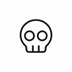 skull danger icon sign vector
