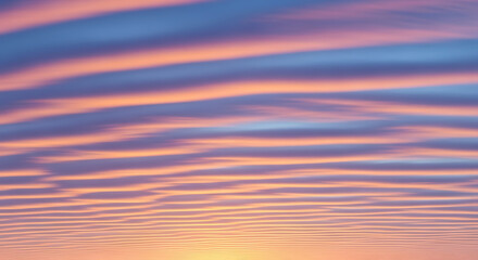 Striking Altocumulus Undulatus Clouds Create an Abstract Pattern and Atmospheric Texture in Sky with Vivid Colors and Soft Gradient Effect