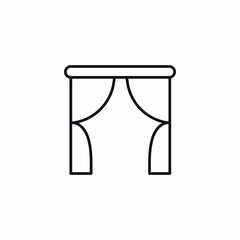window curtains icon sign vector