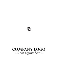 Elegant Black Wave Logo Symbol on a Clean White Background for Modern Minimalist Branding Design Art