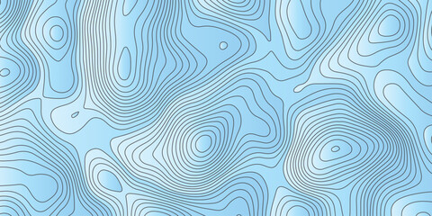 Fototapeta premium Soft blue abstract topographic contour pattern with smooth flowing lines, organic shapes, and modern minimalist style, ideal for backgrounds, maps, branding, and contemporary graphic design.