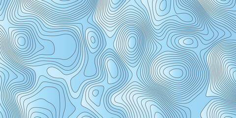 Fototapeta premium Soft blue abstract topographic contour pattern with smooth flowing lines, organic shapes, and modern minimalist style, ideal for backgrounds, maps, branding, and contemporary graphic design.