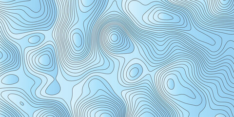 Fototapeta premium Soft blue abstract topographic contour pattern with smooth flowing lines, organic shapes, and modern minimalist style, ideal for backgrounds, maps, branding, and contemporary graphic design.