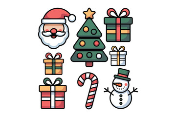 Obraz premium Festive Christmas Holiday Elements Collection