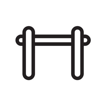 Minimalist parallel bars icon simple line vector illustration isolated on white background for app and web design