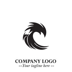 Elegant Black Wave Logo Symbol on a Clean White Background for Modern Minimalist Branding Design Art