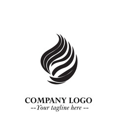 Elegant Black Wave Logo Symbol on a Clean White Background for Modern Minimalist Branding Design Art