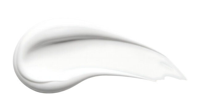 White cream swirl on black background for cosmetic or skincare product