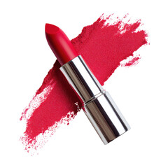 Bright red lipstick against a bold background adds a pop of color to any makeup look for special occasions and everyday wear