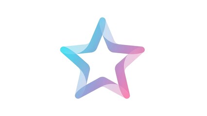 Obraz premium Abstract Star Gradient Geometric App Icon in Soft Pastels for a Wish List.jpeg