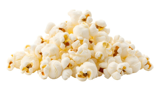 Delicious fluffy popcorn pile, ideal snack for movie nights