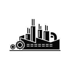Obraz premium Factory Industrial Building Icon