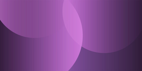 Obraz premium Abstract purple background with overlapping circles. The background is a gradient of purple, creating a smooth, modern texture. Minimal abstract circles vector gradient background