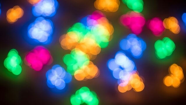 Colorful Bokeh Lights Abstract Background with Vibrant Blurred Circles