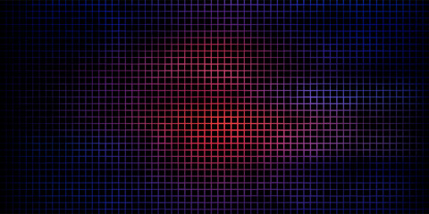 A vibrant digital pixel pattern featuring a seamless blend of pink and blue hues. the boxy elements create an abstract, geometric landscape.