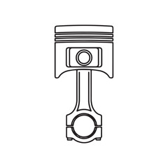 Piston outline vector flat illustration design