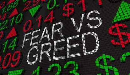 Fear and Greed Index Stock Market Investor Sentiment Metric 3d Illustration