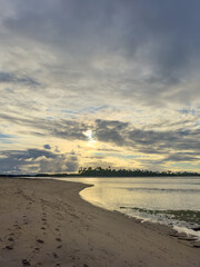 Bealtiful sky day at  sea on Boipeba Island in Bahia