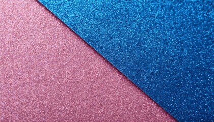 Fototapeta premium Abstract Background Of Pink And Blue Glitter Cardboard Diagonally Concept Versus