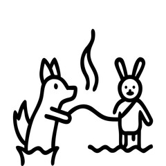 Colorful abstract geometric design with text elements