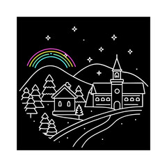 Abstract geometric design with vibrant color palette and clean lines