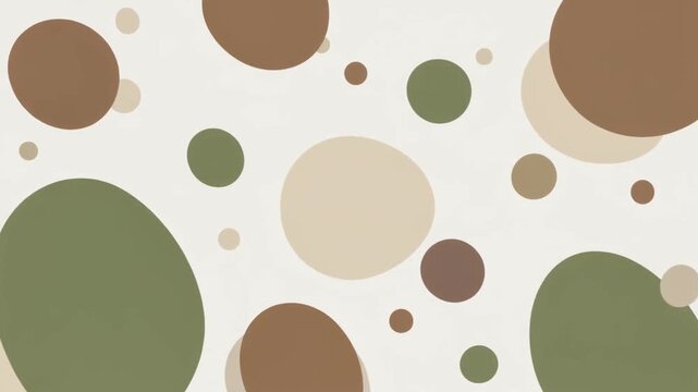 Abstract background pattern featuring an array of organic, earth-toned circular shapes, creating a modern and minimalist design with soft shadows and varying sizes, ideal for various creative projects