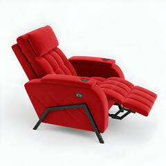 Red Recliner Chair with Cup Holders and Number 273