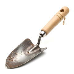 Rusty Garden Trowel with Wooden Handle