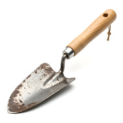 Rusty Garden Trowel with Wooden Handle