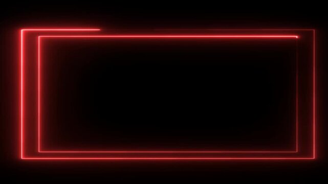 neon light glowing squre animation and loading sabar 4k stock video
