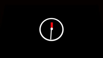12 hours service icon 4k animation. Clock , timer (time passage , waiting time) animation. 12 hours clock or time icon hd animation with black - Powered by Adobe