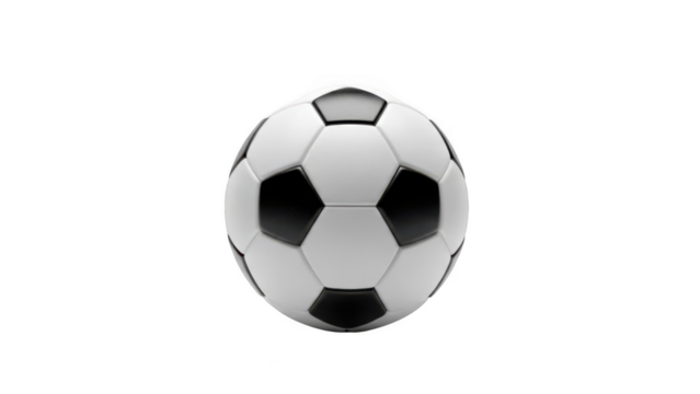 Soccer ball isolated on transparent background