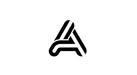 Abstract letter A logo design modern creative symbol.