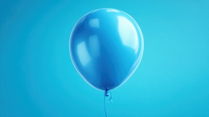A bright blue balloon hovers in the air creating a fun and cheerful atmosphere.