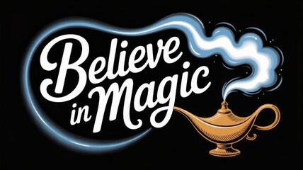 Believe in Magic - Enchanting Lamp with Ethereal Smoke Effect
