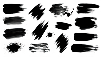 Brush stroke isolated on transparent background