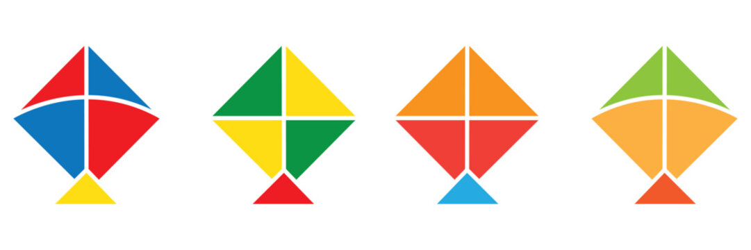 kite line icon. kite sign and symbol. EPS 10