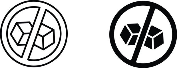 sugar free   icon vector graphic illustration  with white background flat hand made icon fill icon .