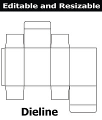 Dieline, Box Dieline, Packaging Dieline, Die Cut Line, Carton Box Dieline, Soap Box Dieline, Editable Dieline, 