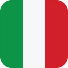 Italy Flag Icon – Green White Red Vertical Tricolor