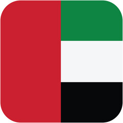 UAE Flag Icon – Red Green White Black Rounded Square
