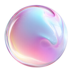 A floating pastel gradient bubble with soft glass-like reflections and a gentle iridescent glow, designed for clean modern UI and minimalist aesthetic compositions.