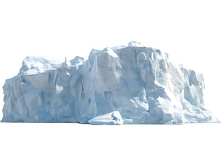 Naklejka premium Chunky irregular ice rock isolated on transparent background, great for frozen landscapes, winter effects, arctic scenes