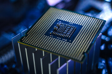High-Detail Close-Up View of a CPU