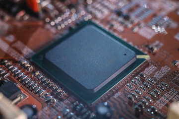 High-Detail Close-Up View of a CPU