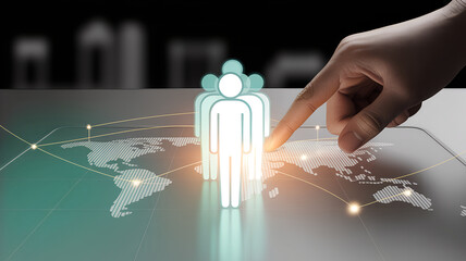 People connecting on global network